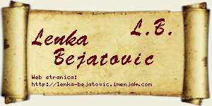 Lenka Bejatović vizit kartica